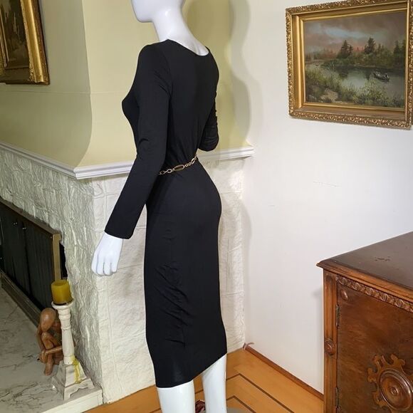 Sexy Bodycon Little Black Dress LBD - Picture 8 of 9